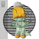 Patch / Aufnäher  - Winterdrache - Gelb