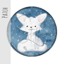 Patch / Aufnäher  - Winter Fuchs weiß