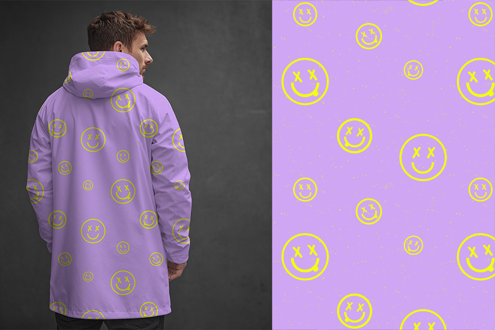 VB - EP "SMILIES # Lila/gelb "  SOFTSHELL