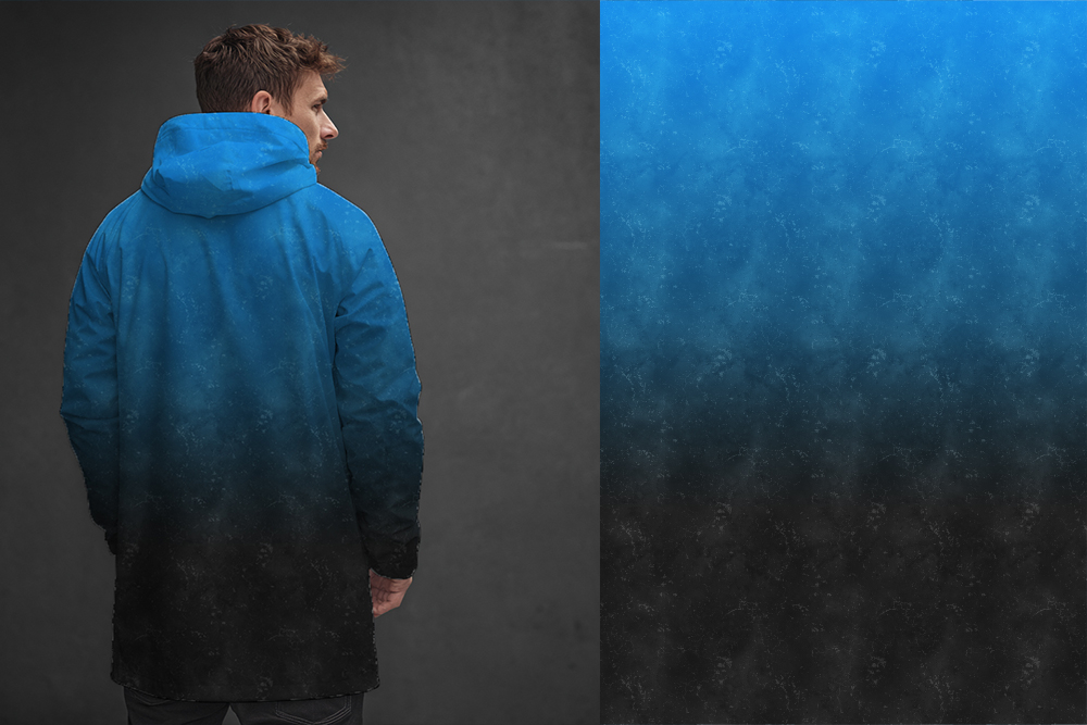 VB - Ep " Panel Grunge #royal/dunkelgrau "  ca. Höhe 1 Meter - SOFTSHELL
