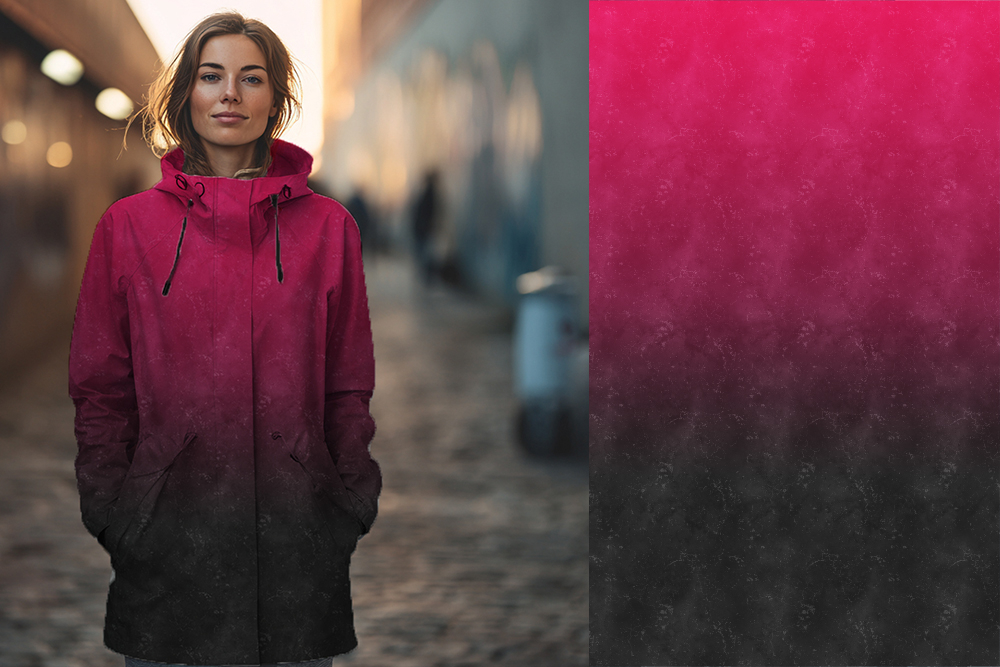 VB - Ep " Panel Grunge #Pink/dunkelgrau "  ca. Höhe 1 Meter - SOFTSHELL