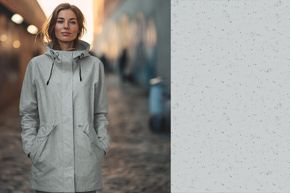 VB - EP "Konfetti # Hellgrau/schwarz "  SOFTSHELL
