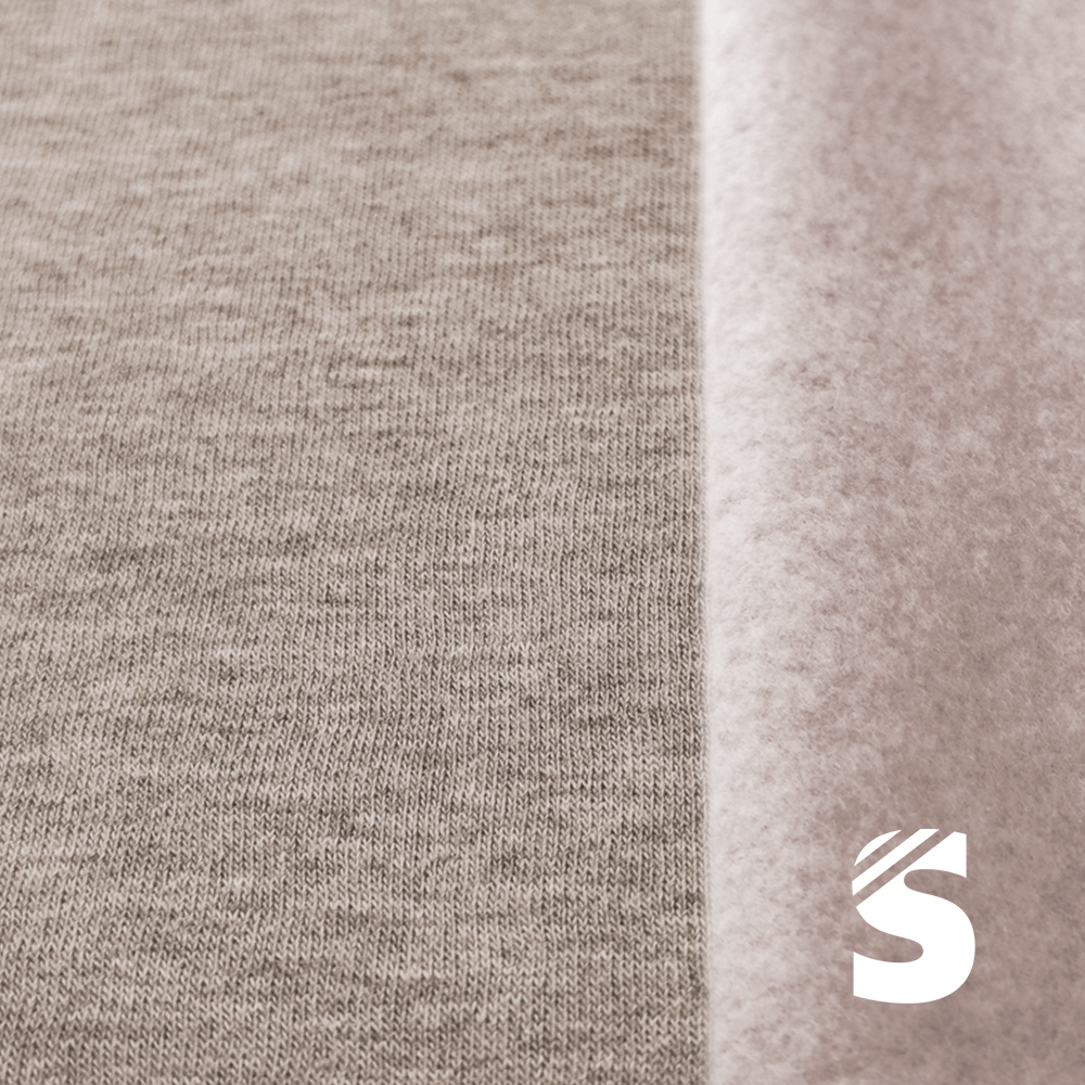 French Terry angeraut - Beige meliert