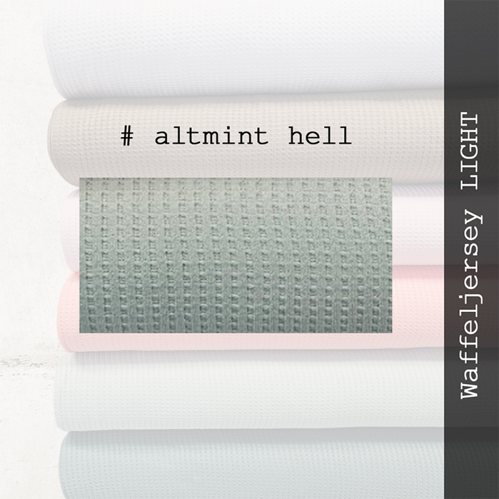 Waffeljersey / Waffelstrick Jersey LIGHT - Altmint hell