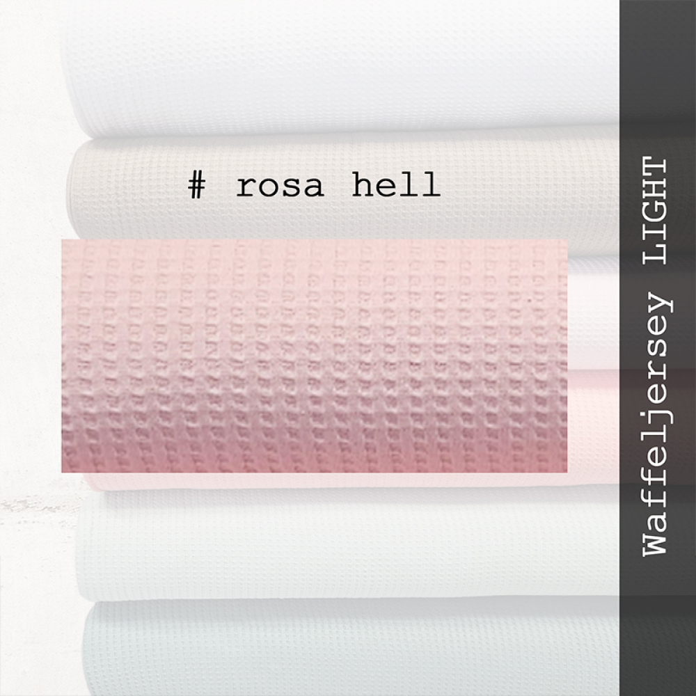 Waffeljersey / Waffelstrick Jersey LIGHT - Rosa hell