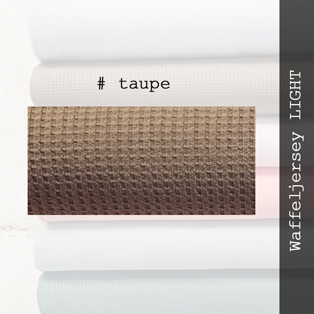 Waffeljersey / Waffelstrick Jersey LIGHT - Taupe