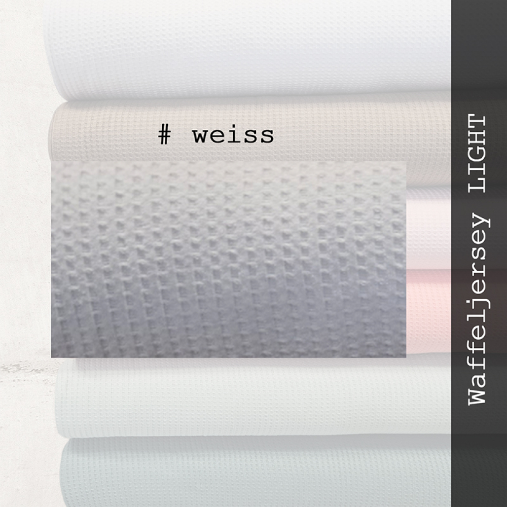 Waffeljersey / Waffelstrick Jersey LIGHT - Weiss